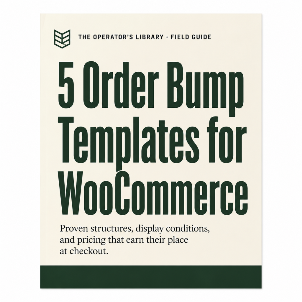 5 Order Bump Templates for WooCommerce — free field guide cover